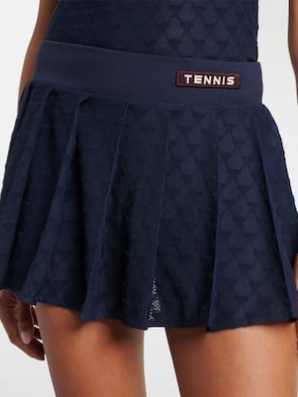 Tory Burch Navy Terry Jacquard Mini Tennis Skirt Size XL & L MSRP $158